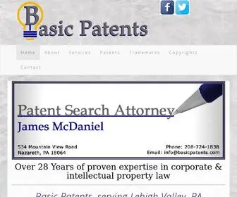 BasicPatents.com(Corporate & intellectual property law) Screenshot