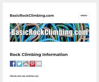 Basicrockclimbing.com(Rock Climbing How To's and Reviews) Screenshot