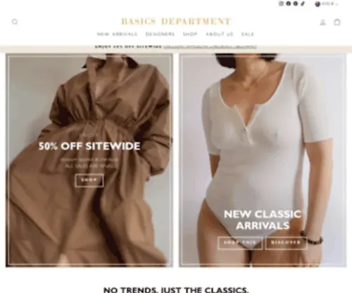 Basicsdept.com(BASICS DEPARTMENT) Screenshot