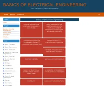 Basicsofelectricalengineering.com(Basics of Electrical Engineering) Screenshot