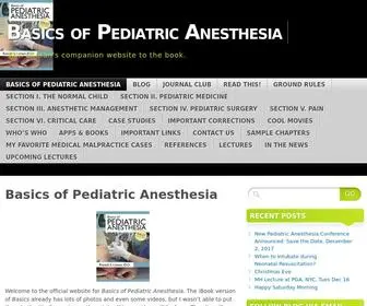 Basicsofpediatricanesthesia.com(Basics of Pediatric Anesthesia) Screenshot