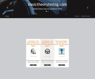 Basictheorytestsg.com(Online questions for basic theory test (BTT) final theory test (FTT) Riding theory test (RTT)) Screenshot