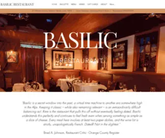 Basilicrestaurant.com(Basilic Restaurant) Screenshot