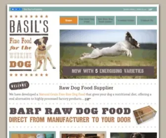 Basilsdogfood.co.uk(Basil's Raw Dog Food) Screenshot