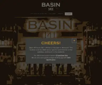 Basin141.com(Basin 141 Social Bar & Kitchen) Screenshot