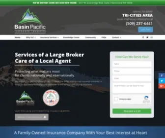 Basinpacifictricities.com(Tri-Cities Insurance Broker) Screenshot