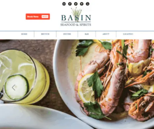 Basinseafood.com(Basin Seafood and Spirits NewOrleans) Screenshot