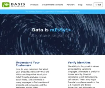 Basistech.com(Basis Technology) Screenshot