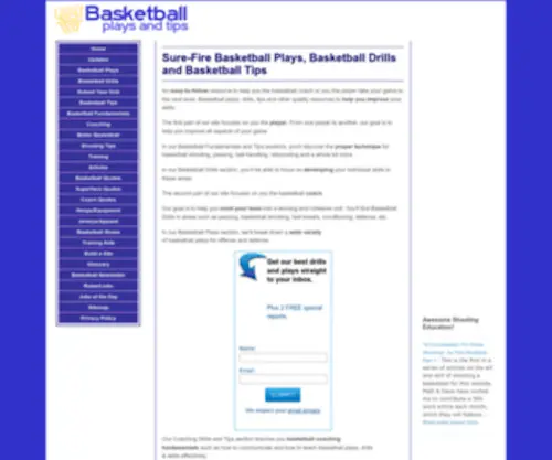 Basketball-Plays-AND-Tips.com(Basketball Plays) Screenshot