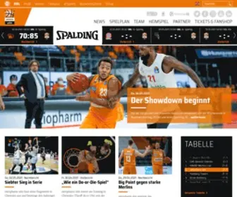 Basketball-ULM.com(Ratiopharm ulm) Screenshot