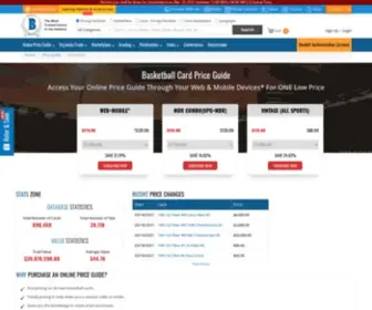 Basketballcardspriceguide.com(Online Price Guide Subscriptions for Basketball Cards) Screenshot