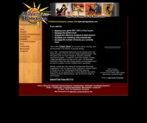 Basketballworkshop.com(Dave Guinane's Basketball Workshop) Screenshot