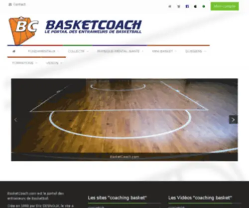 Basketcoach.com(Le portail des entraîneurs de BasketBall) Screenshot