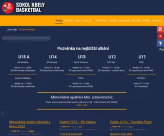 Basketkbely.cz(TJ Sokol Kbely Basketbal) Screenshot