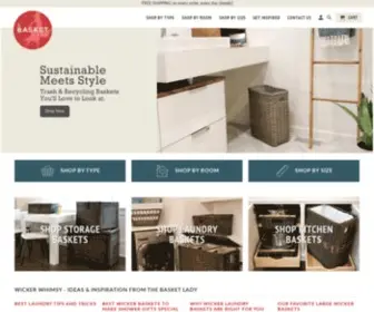 Basketlady.com(Wicker, Decorative and Woven Baskets) Screenshot
