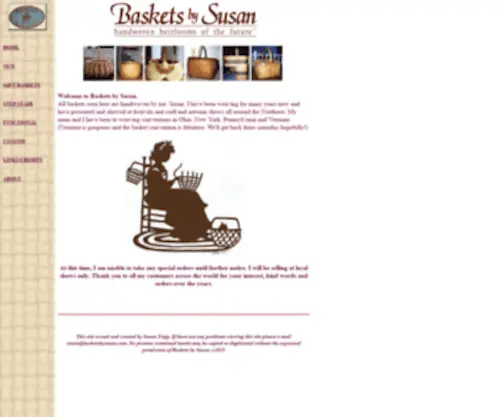 Basketsbysusan.com(Handwoven Baskets by Susan) Screenshot