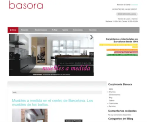 Basora.es(Muebles a medida en Barcelona Diseño interiores) Screenshot