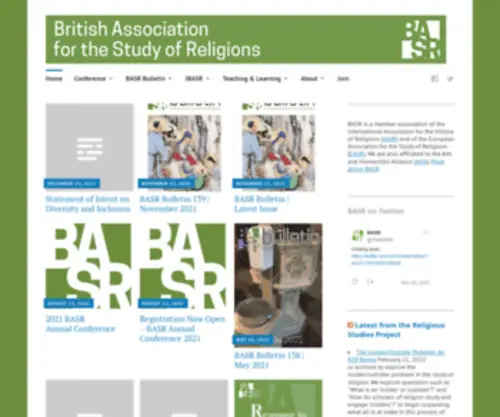 Basr.ac.uk(The British Association for the Study of Religions) Screenshot