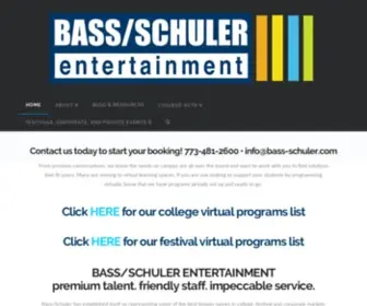 Bass-Schuler.com(Bass/Schuler Entertainment) Screenshot