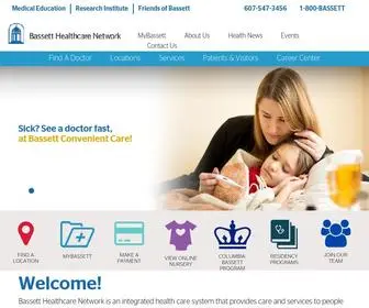 Bassett.org(Bassett Healthcare Network proudly) Screenshot