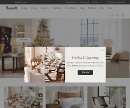 Bassettfurniture.com(Bassett Furniture & Home Decor) Screenshot