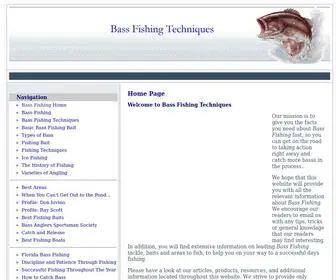 Bassfishingtechniques.net(Bass Fishing Techniques) Screenshot