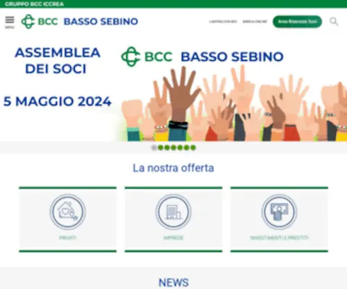 Bassosebino.it(Banca di Credito Cooperativo del Basso Sebino) Screenshot
