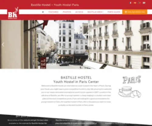 Bastillehostel.com(Paris) Screenshot