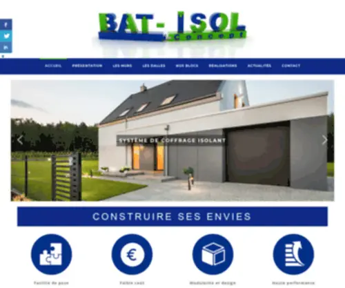 Bat-Isol-Concept.com(Constructeur de murs porteurs à coffrage isolant) Screenshot
