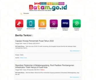 Batam.go.id(Portal Pemerintah Kota Batam) Screenshot