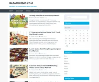 Batambisnis.com(Informasi peluang bisnis di Batam dan Kepri) Screenshot