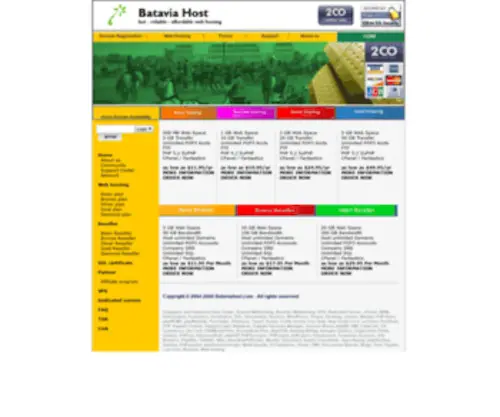 Bataviahost.com(Web hosting) Screenshot