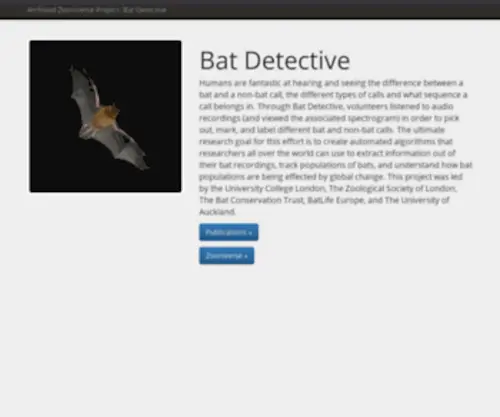 Batdetective.org(Bat Detective) Screenshot