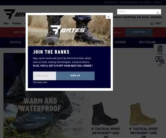 Batesfootwear.com(Official Bates Footwear Site) Screenshot