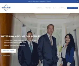 Bateslawsd.com(San Diego Personal Injury & Accident Lawyer) Screenshot