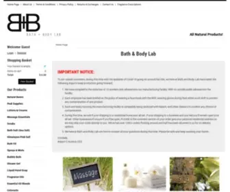 Bathandbodylab.com(Wholesale Bath & Body Products) Screenshot