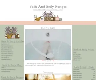 Bathandbodyrecipes.com(Bath and Body Recipes) Screenshot