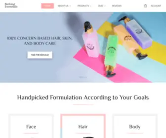 Bathingessentials.com(Natural personalized shampoo) Screenshot