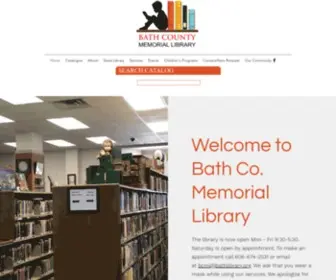 Bathlibrary.org(Bath County Memorial Library) Screenshot