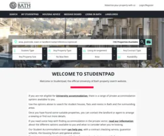 Bathstudentpad.co.uk(Student accommodation in Bath) Screenshot