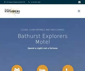 Bathurstexplorersmotel.com(Clean Comfortable Motel Bathurst from $78 mid) Screenshot
