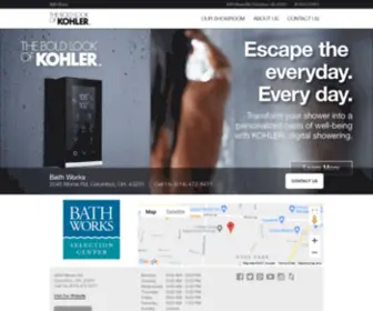 Bathworkscolumbus.com(KOHLER Kitchen & Bathroom Products at Bath Works in Columbus) Screenshot