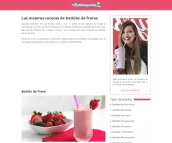 Batidospedia.com(Las mejores recetas de BATIDOS DE FRUTAS. Recetas caseras fáciles) Screenshot