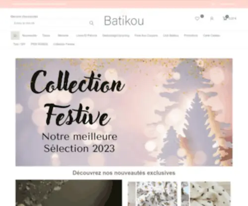 Batikou.fr(Mercerie en ligne et tissus à la coupe) Screenshot