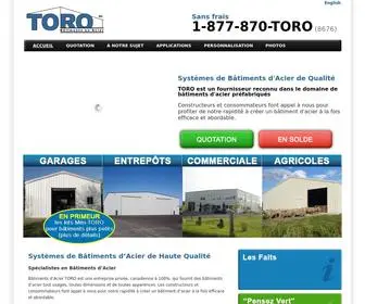 Batimentstoro.ca(Hangar & Bâtiment préfabriqué d'acier) Screenshot