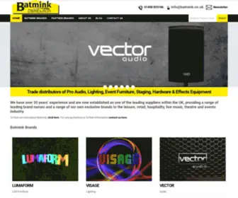 Batmink.co.uk(Trade Distributors of Professional Sound & Lighting) Screenshot