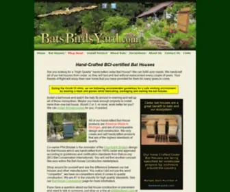 Batsbirdsyard.com(Bat Houses Hand) Screenshot