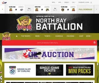 Battalionhockey.com(Official Site of the North Bay Battalion) Screenshot