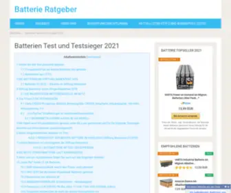 Batterien-Testsieger.de(Die Testsieger 2019 auf einen Blick) Screenshot