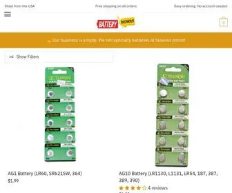 Batteryblowout.com(Button Cell Battery Bargains) Screenshot